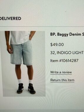 bp Light Indigo Baggy Denim Shorts